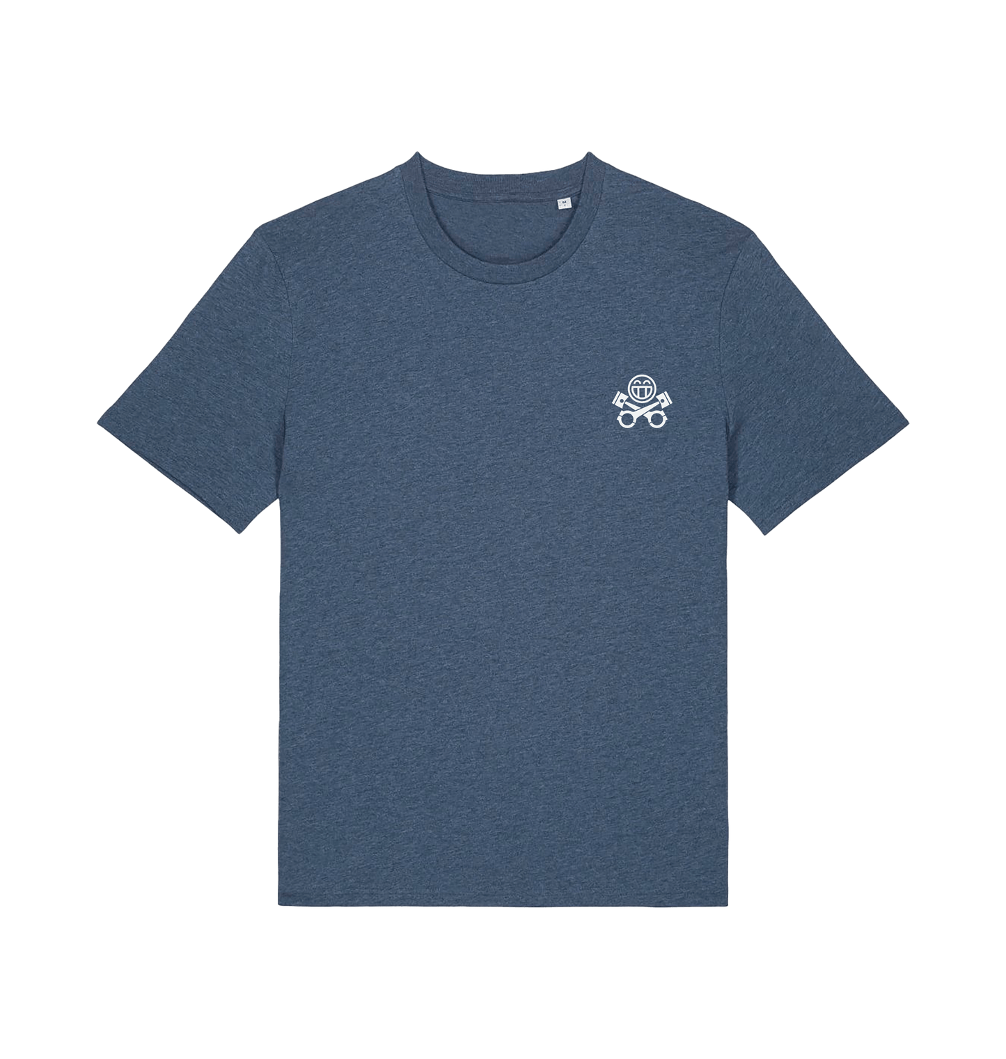 Dark Heather Blue Printed T-shirt Front