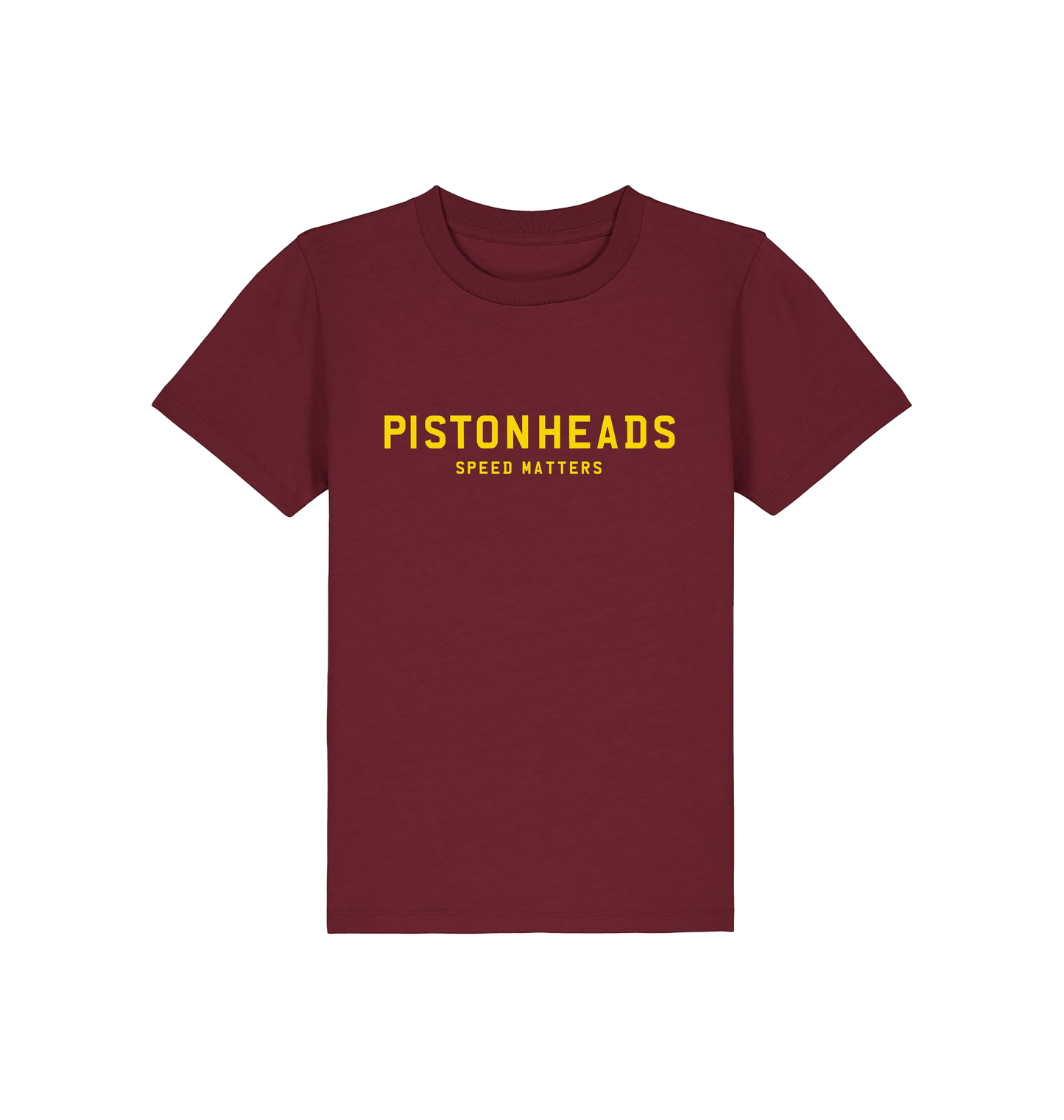 Burgundy Printed Kids T-Shirt Front