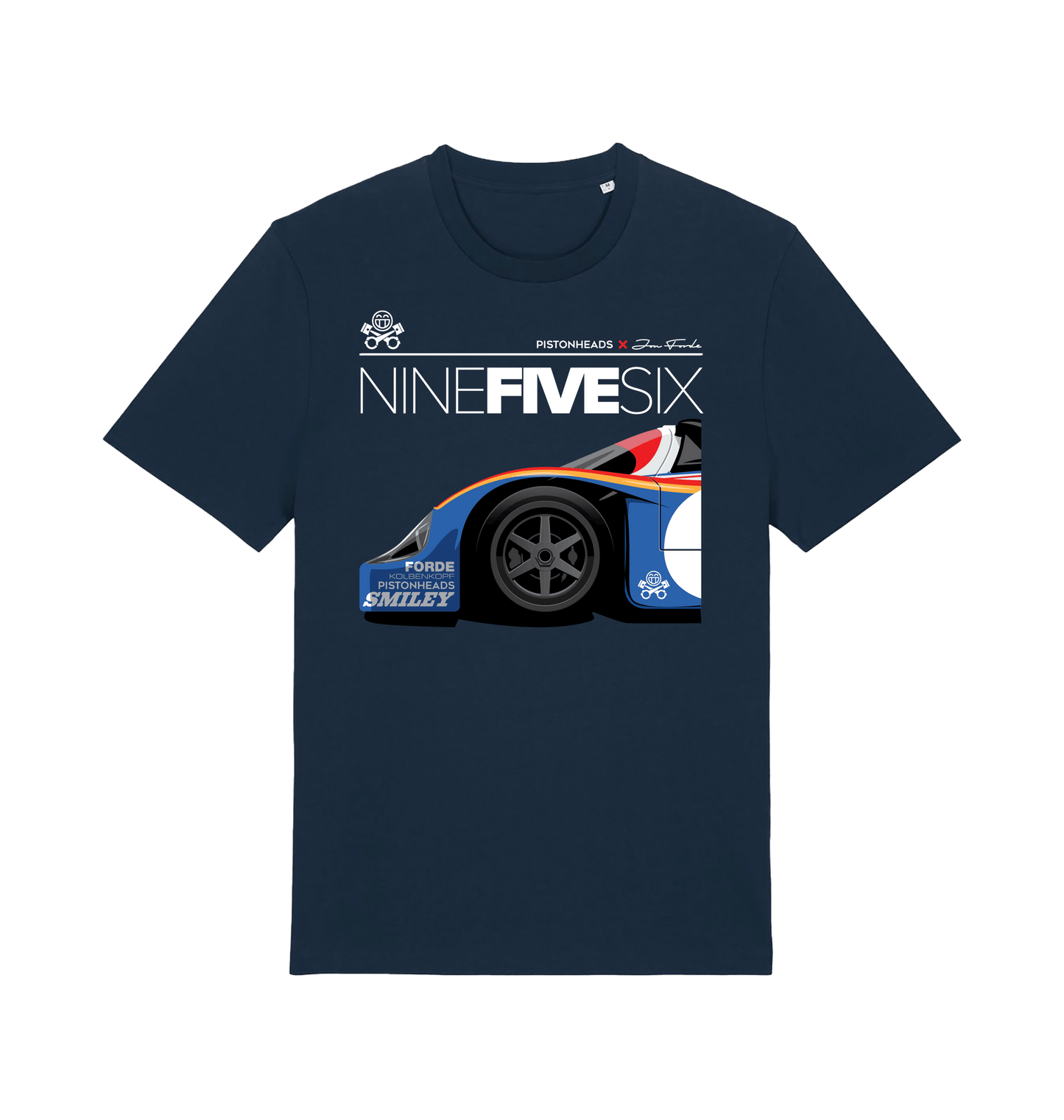 French Navy Printed T-shirt Front
