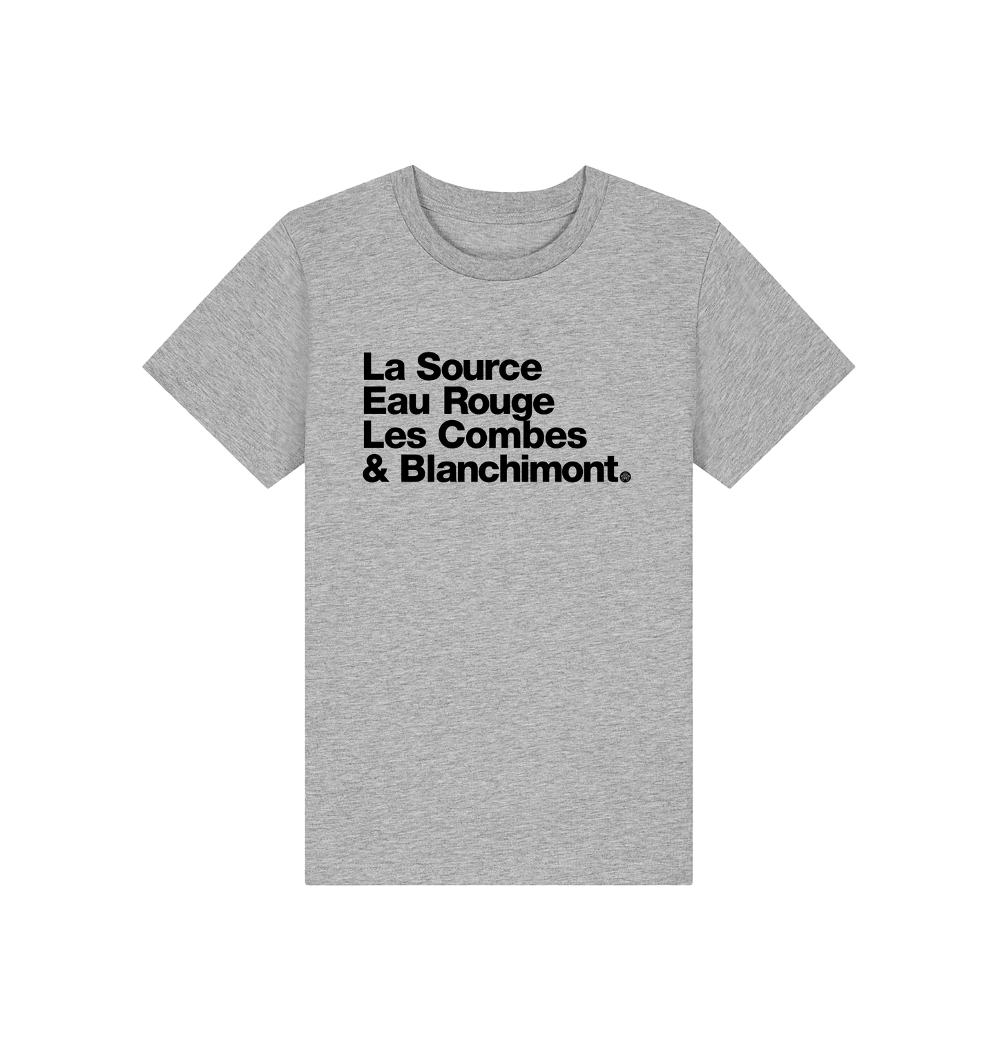Heather Grey Printed Kids T-Shirt Front
