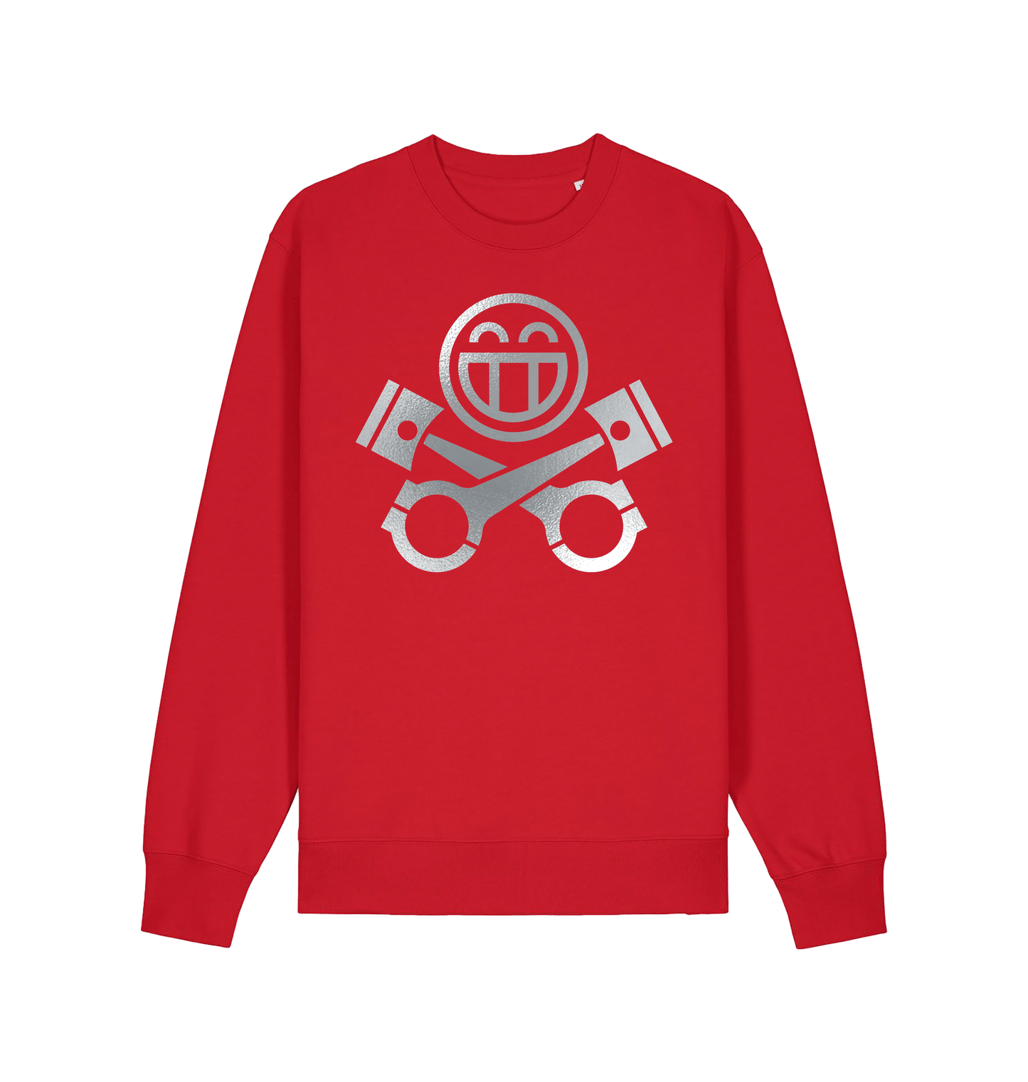 Red Printed Sweater Front