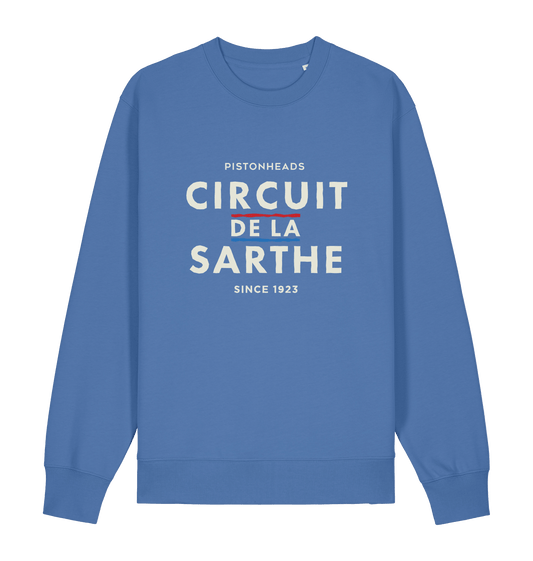 Bright Blue Printed Sweater Front