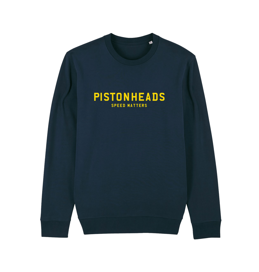 French Navy Printed Sweater Front