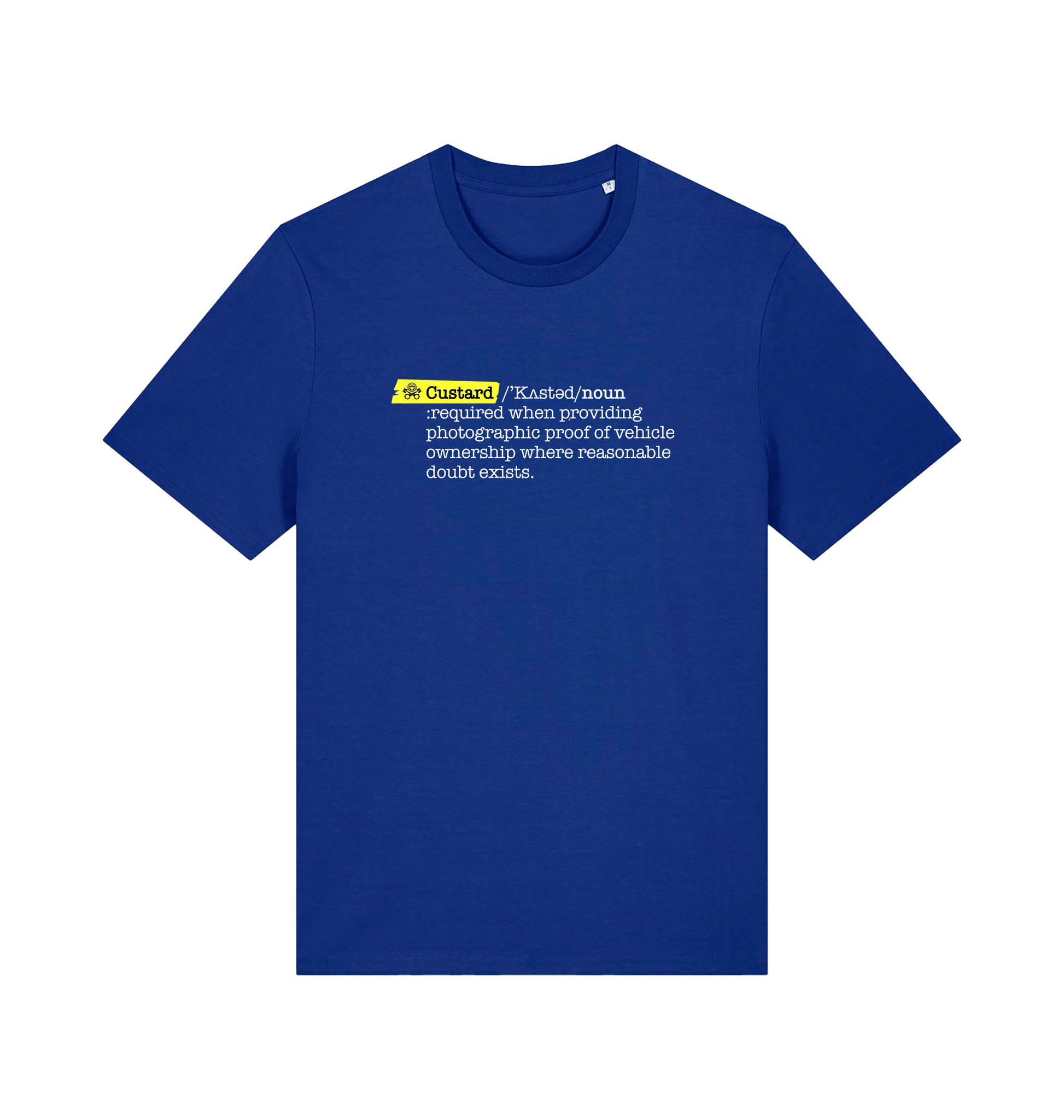 Worker Blue Printed T-shirt Front