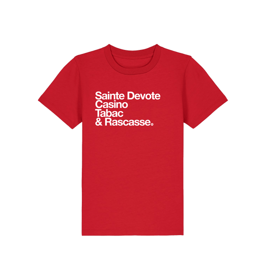 Red Printed Kids T-Shirt Front