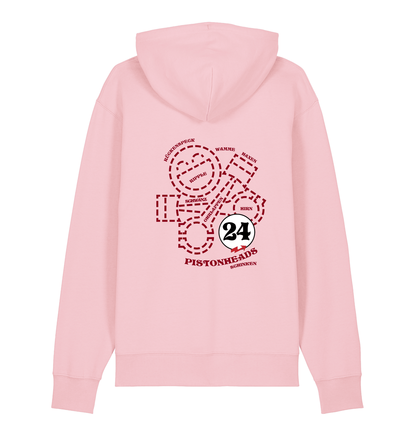 Cotton Pink Printed Sweater Back