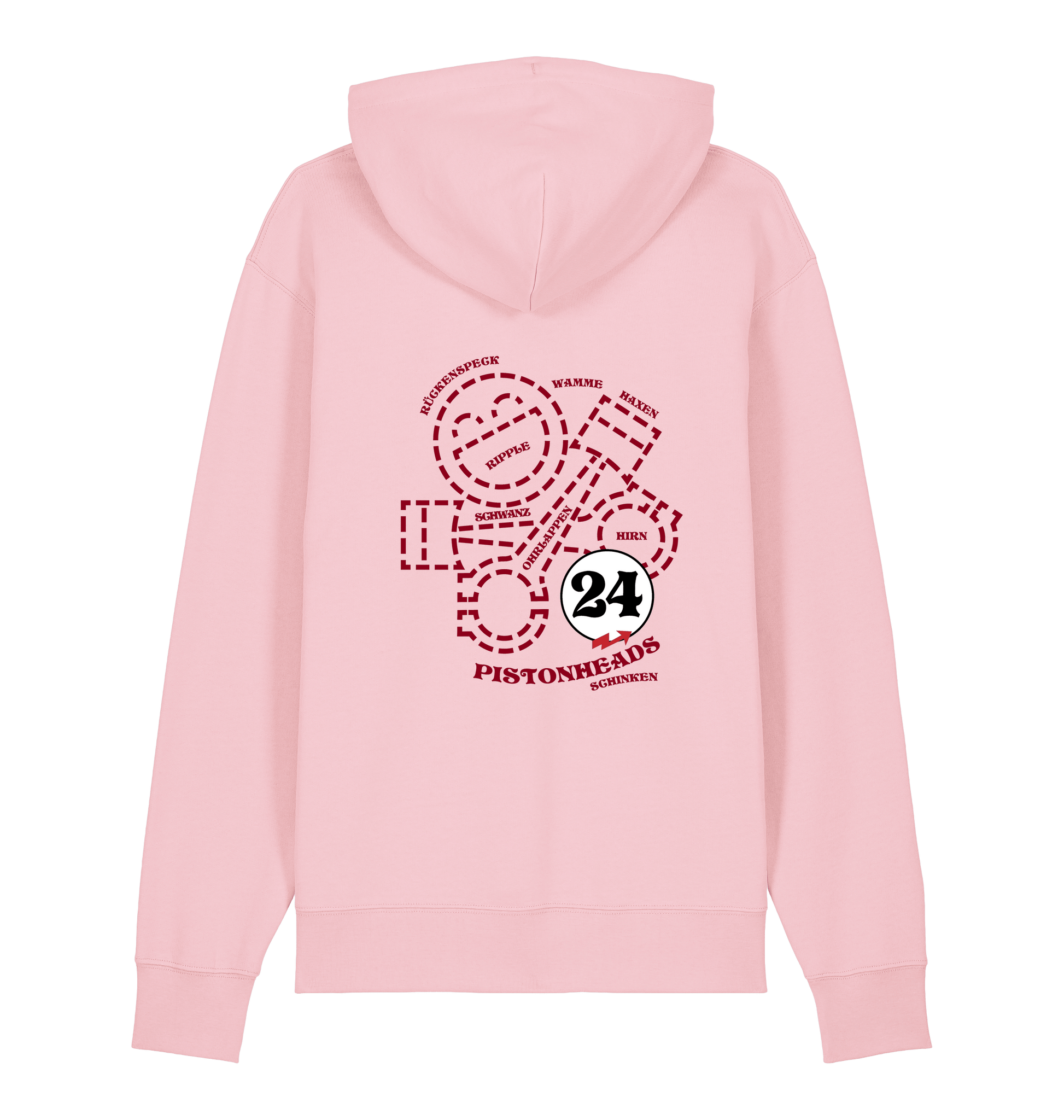 Cotton Pink Printed Sweater Back