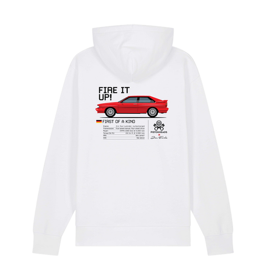White Printed Sweater Back