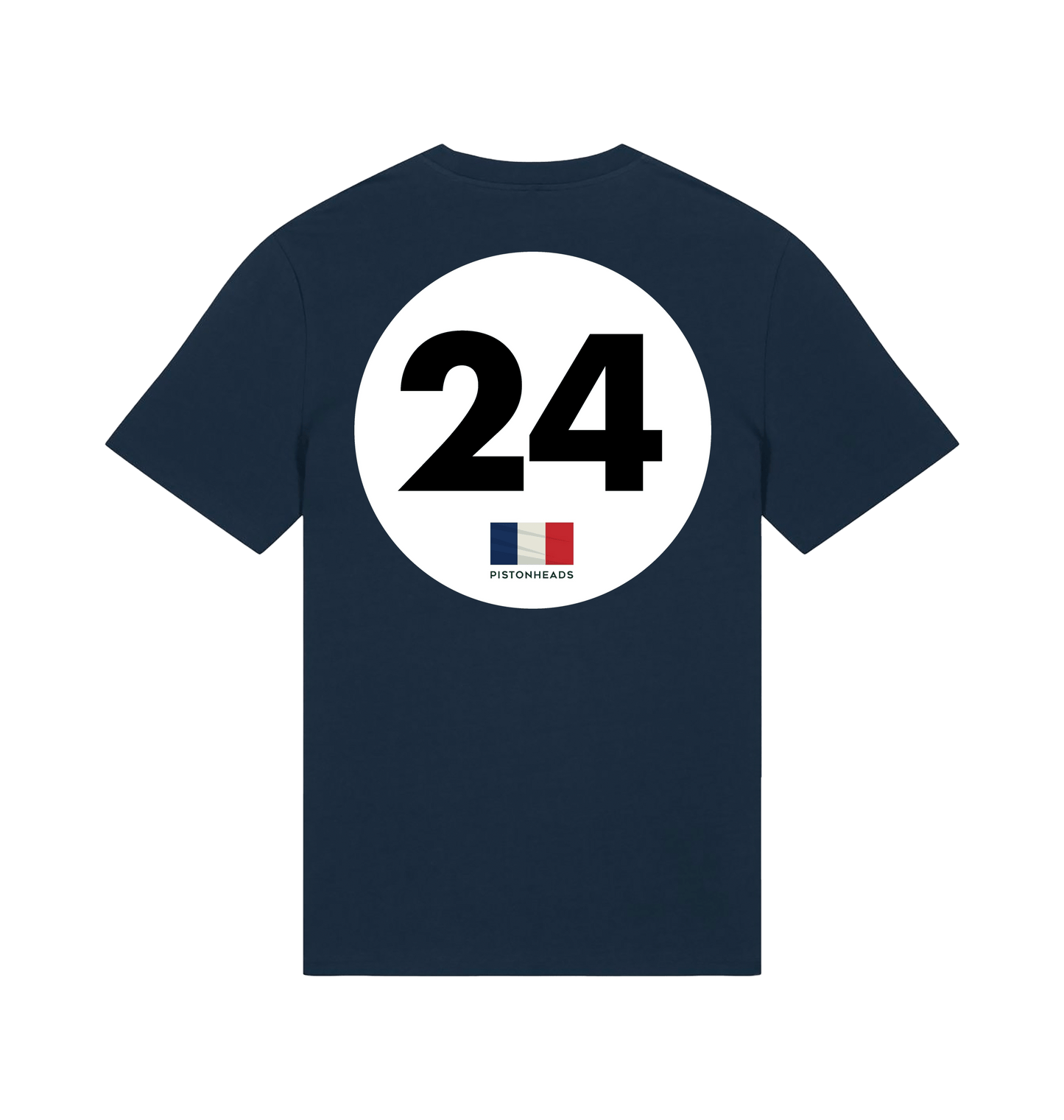 French Navy Printed T-shirt Back