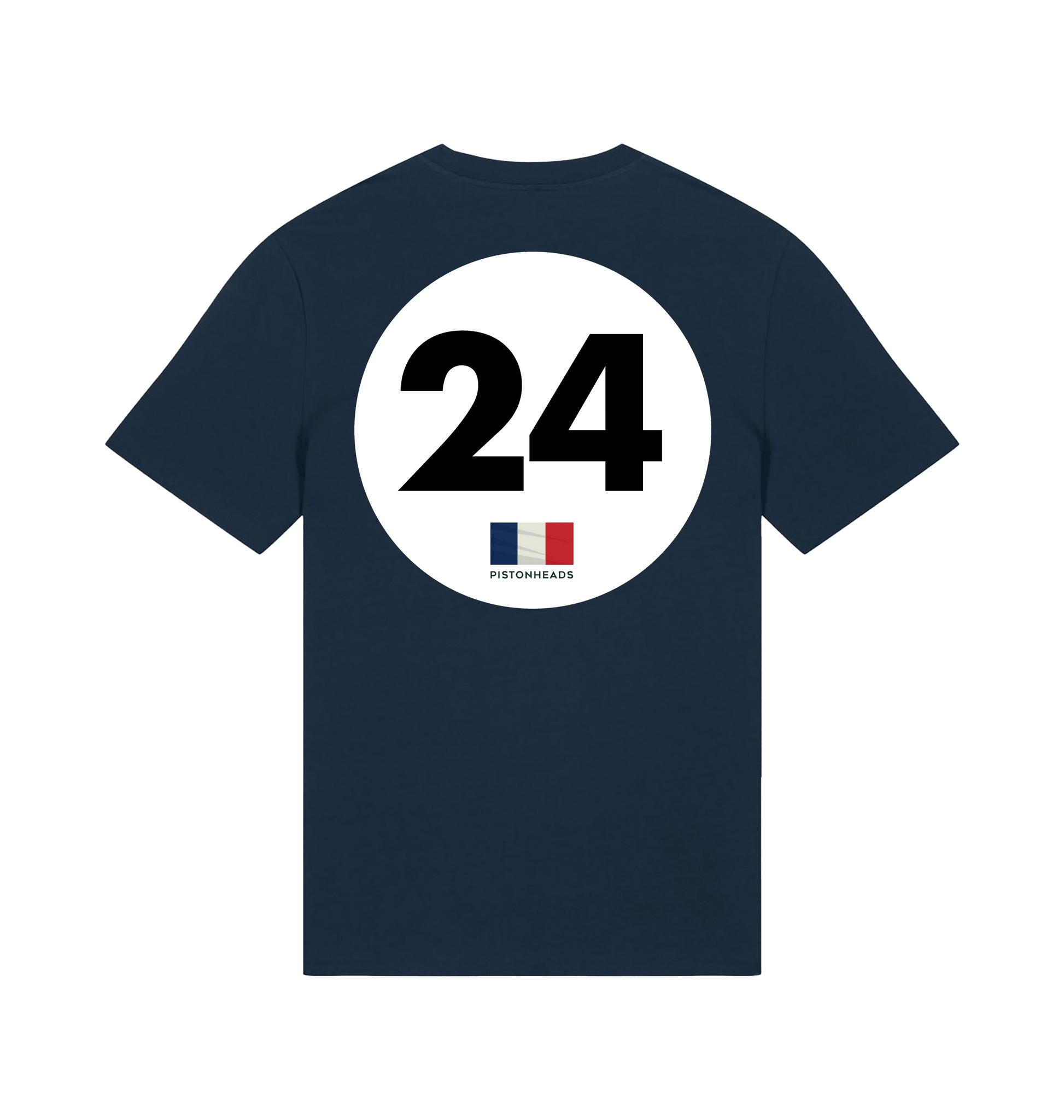 French Navy Printed T-shirt Back