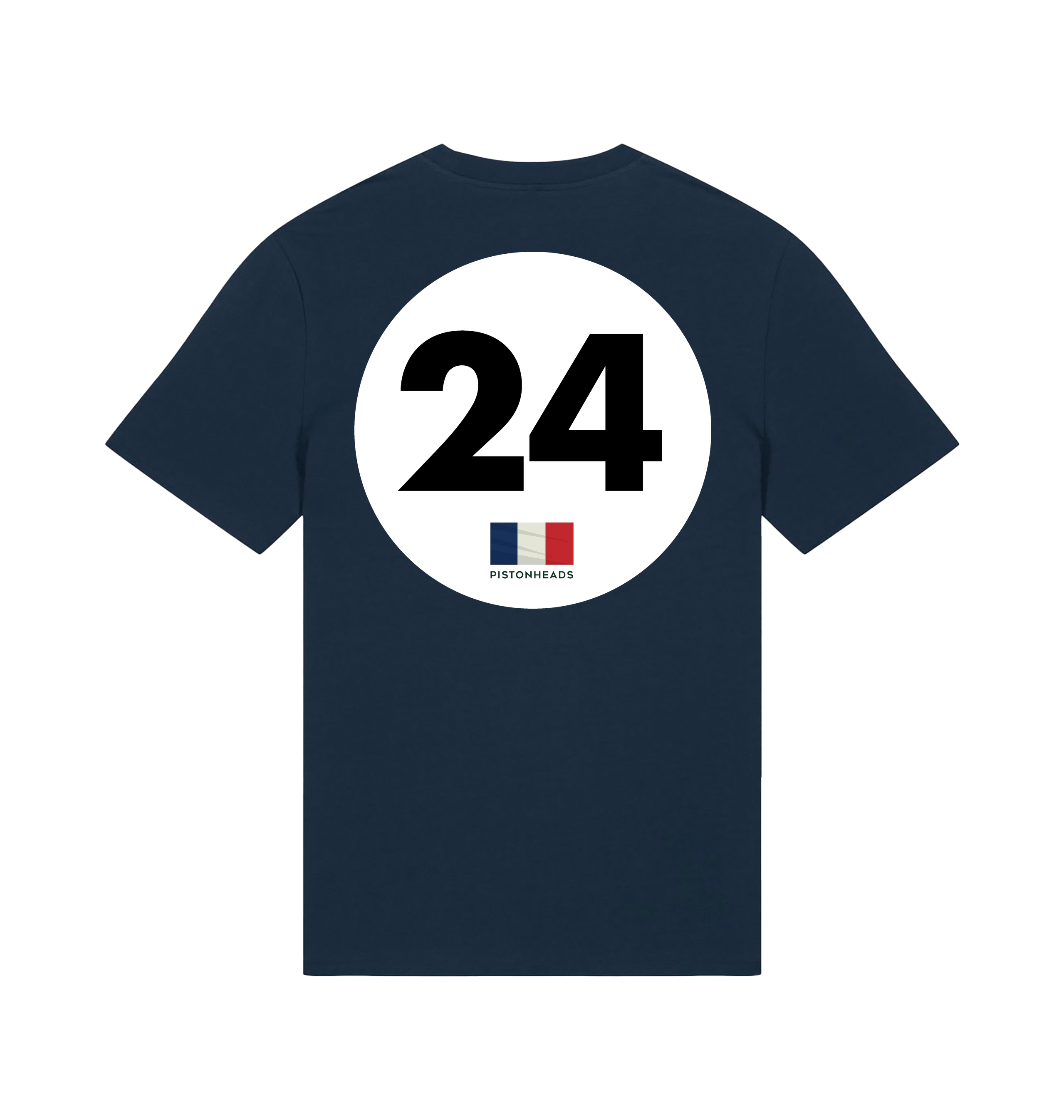 French Navy Printed T-shirt Back