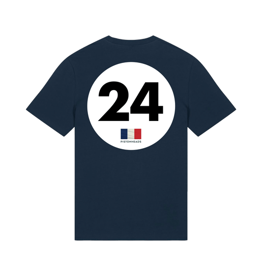 French Navy Printed T-shirt Back
