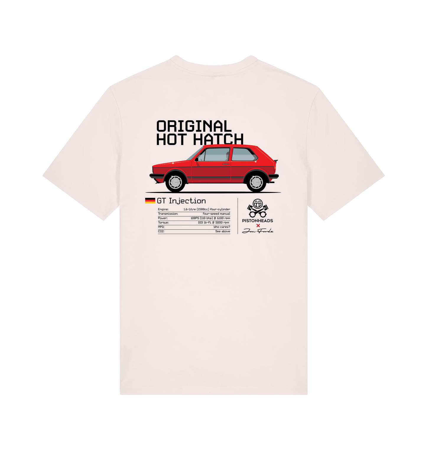Vintage White Printed T-shirt Back