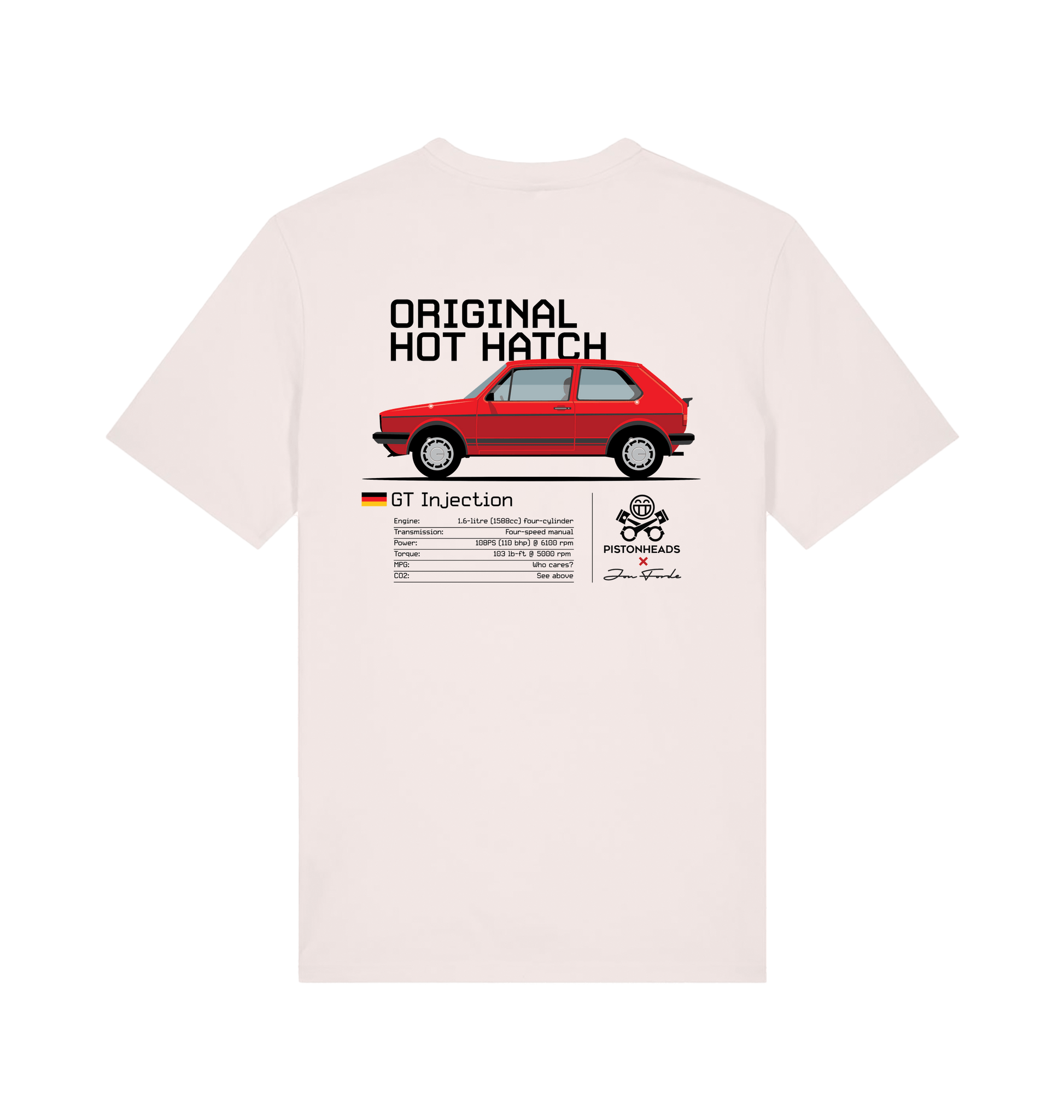 Vintage White Printed T-shirt Back