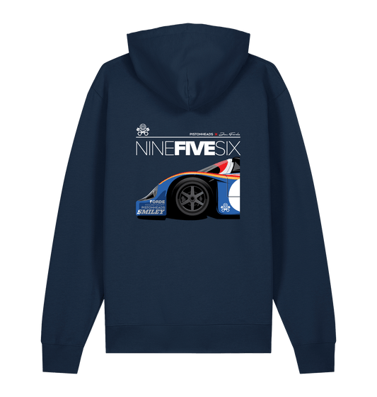 French Navy Printed Sweater Back