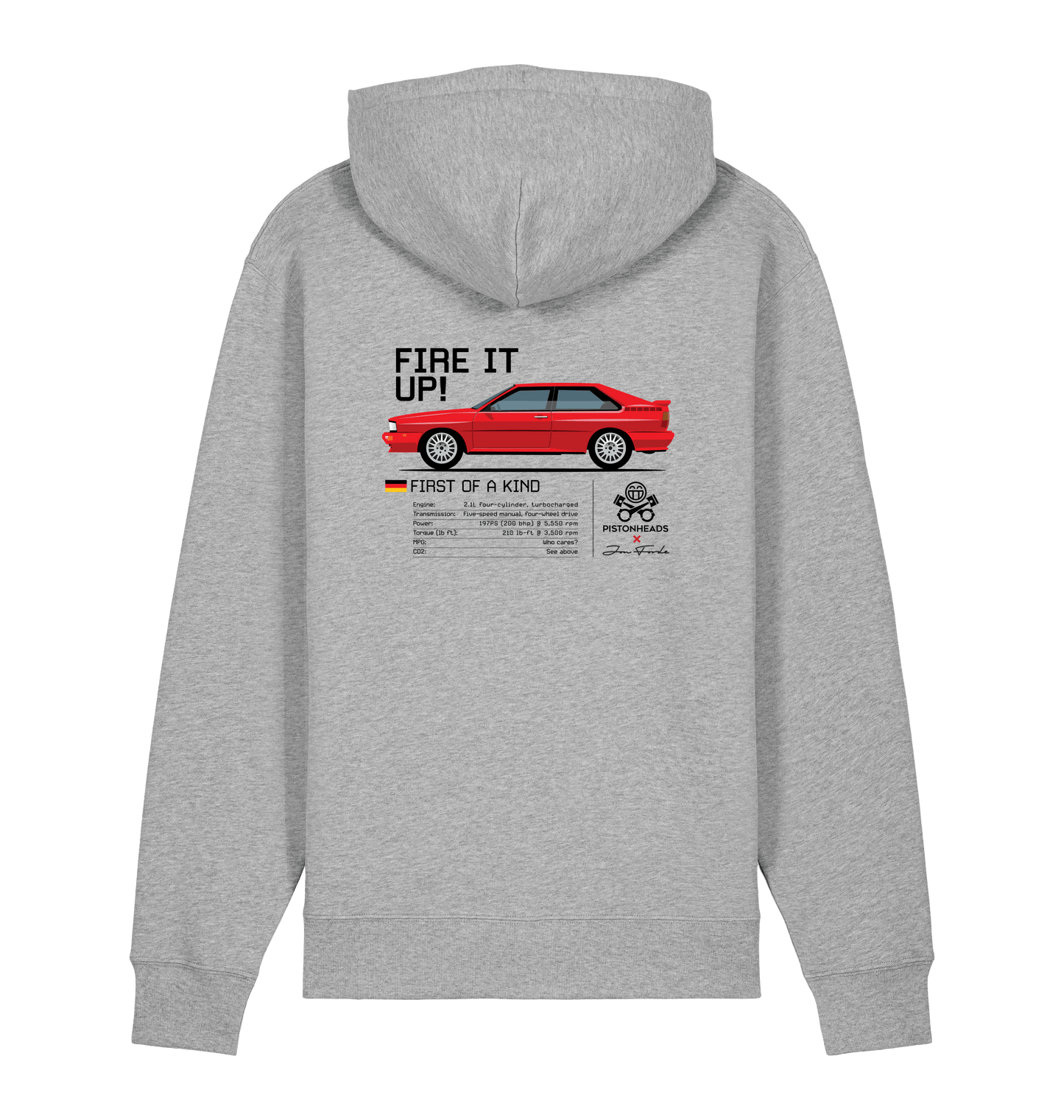 Heather Grey Printed Sweater Back
