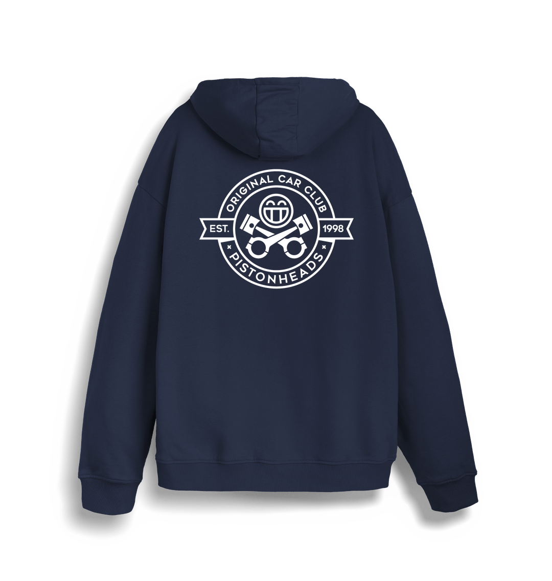 French Navy Printed Sweater Back