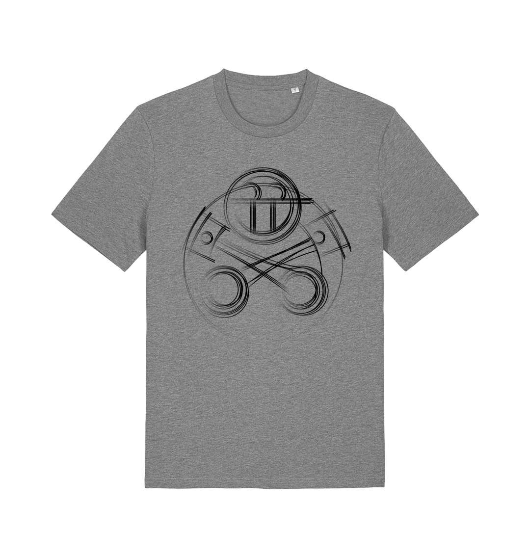 Mid Heather Grey Printed T-shirt Front