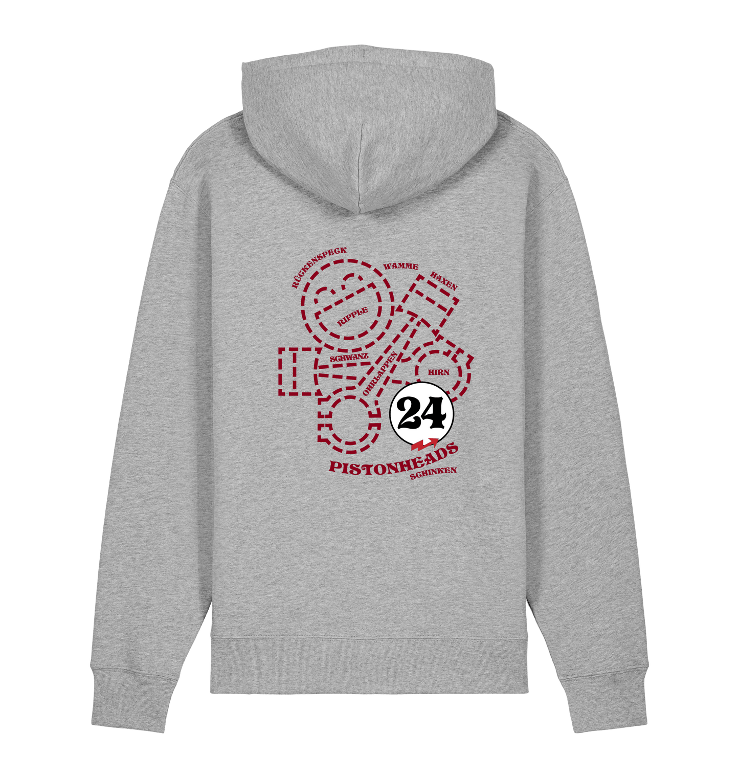 Heather Grey Printed Sweater Back