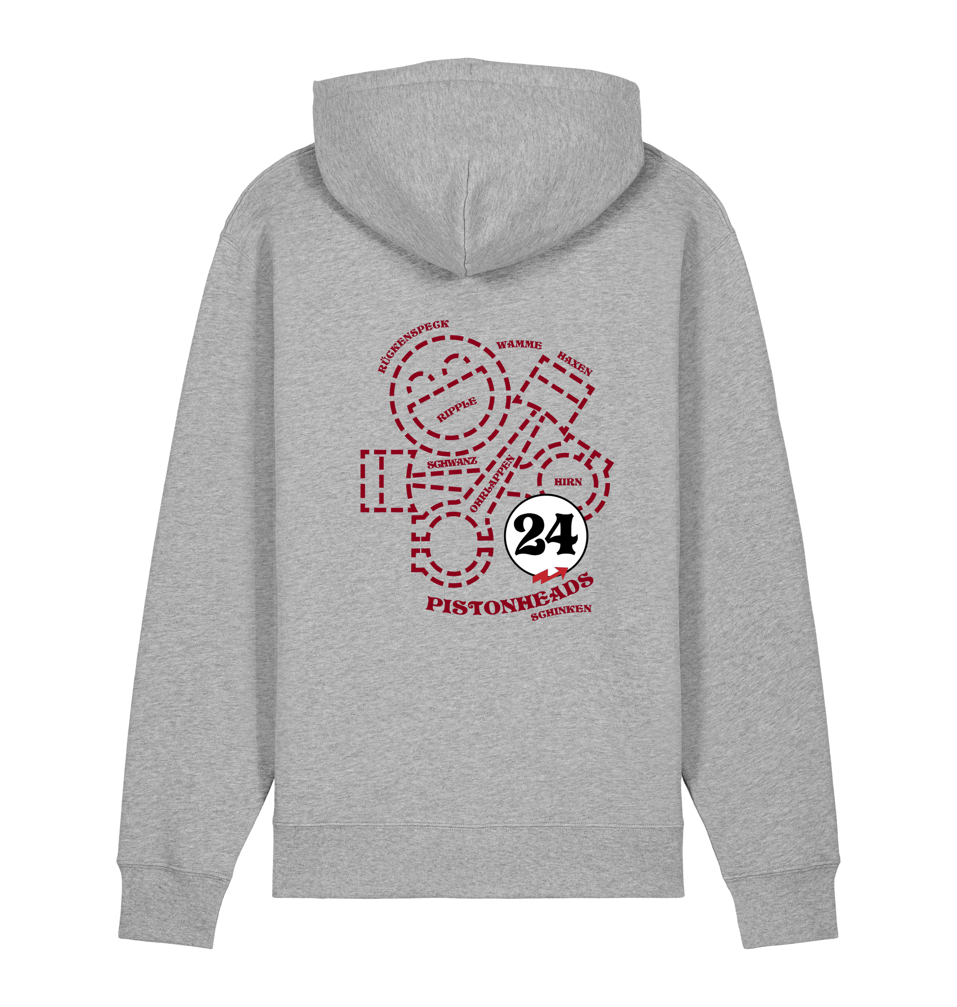 Heather Grey Printed Sweater Back