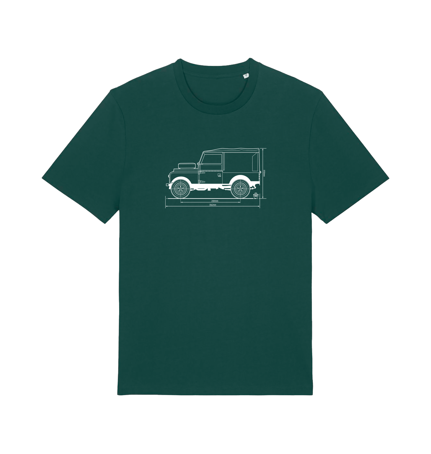 Glazed Green Printed T-shirt Front