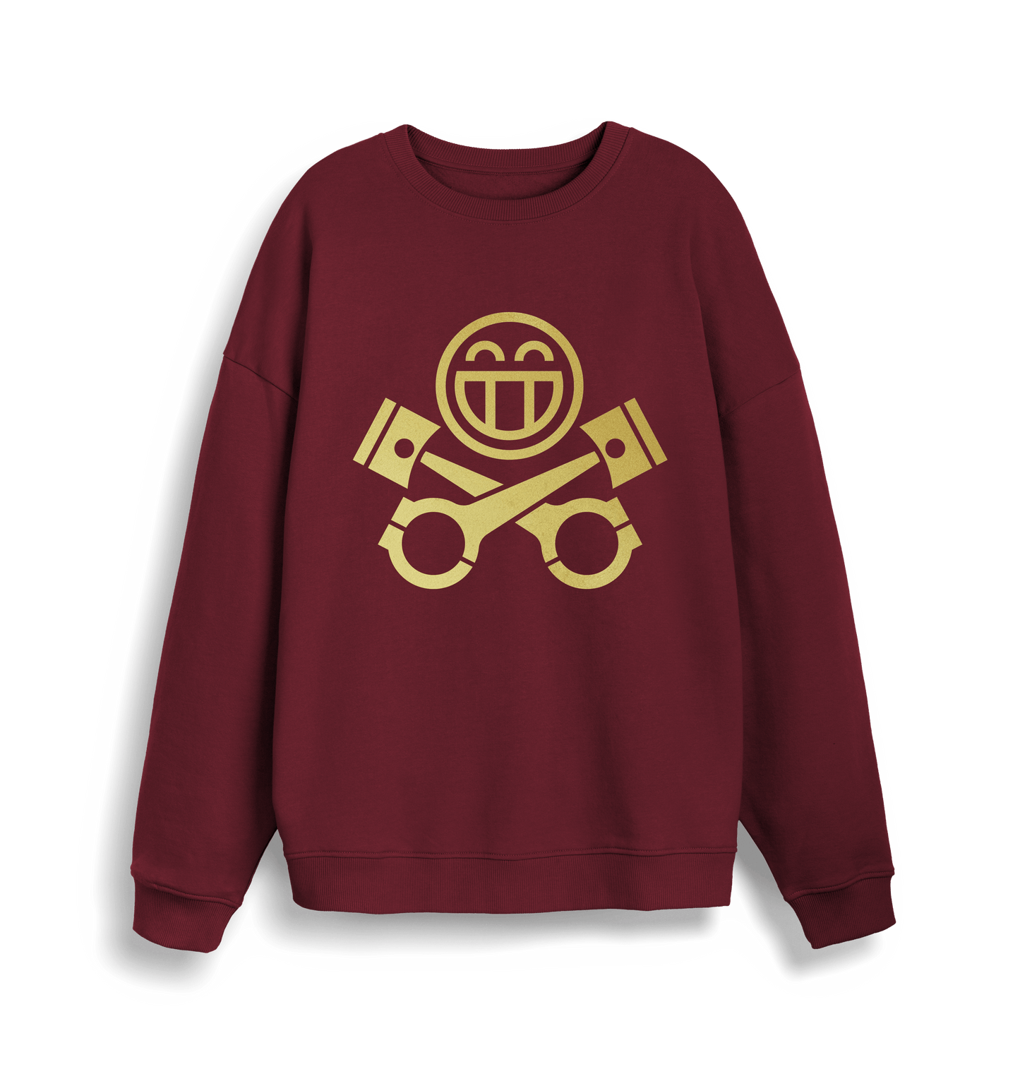 Burgundy Printed Sweater Front