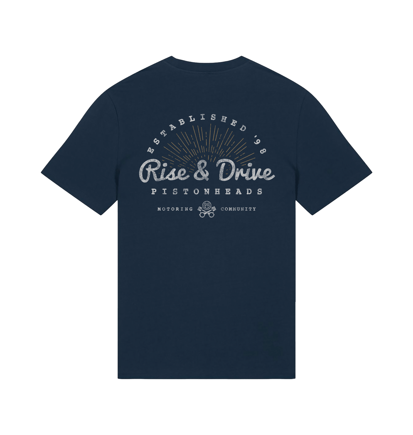 French Navy Printed T-shirt Back