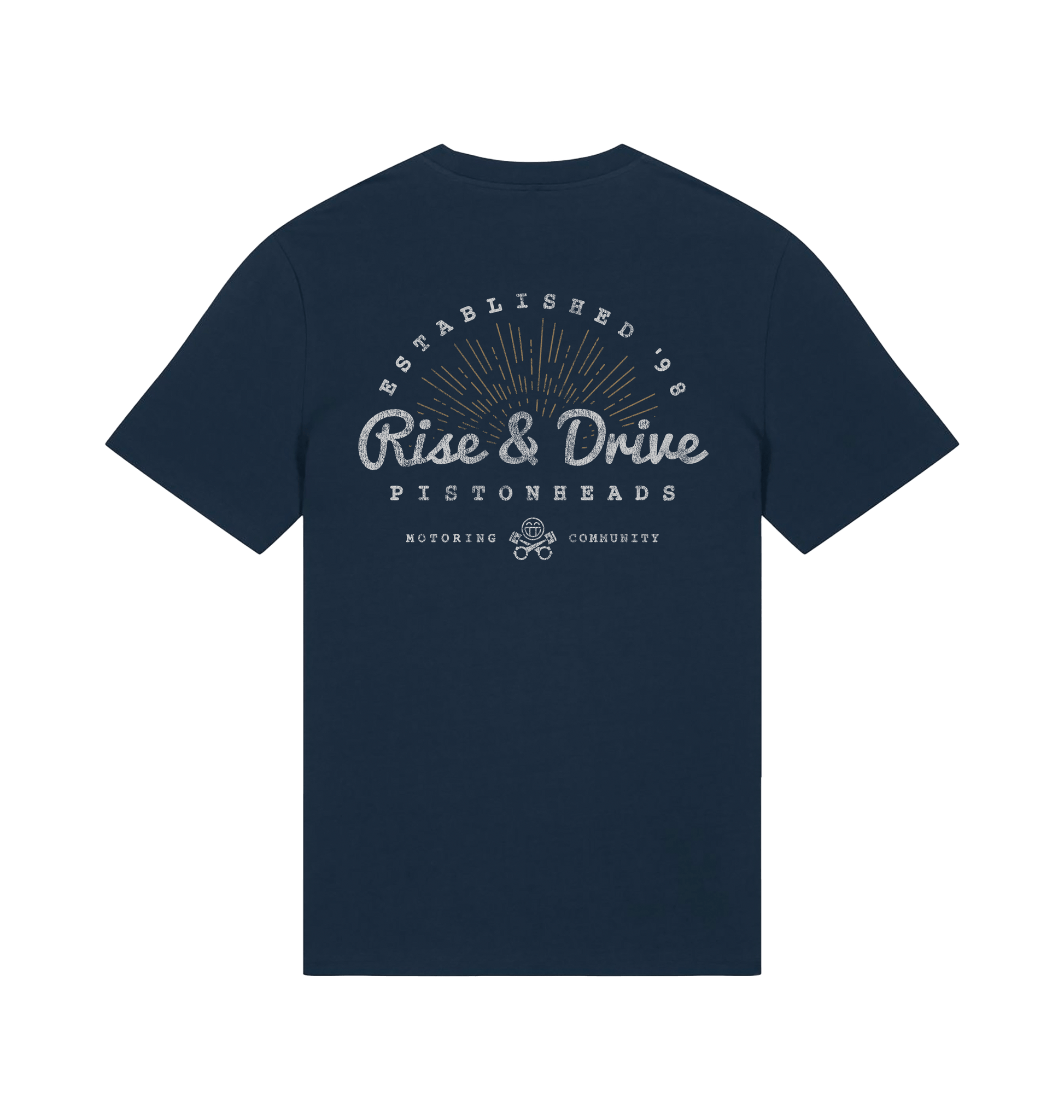 French Navy Printed T-shirt Back