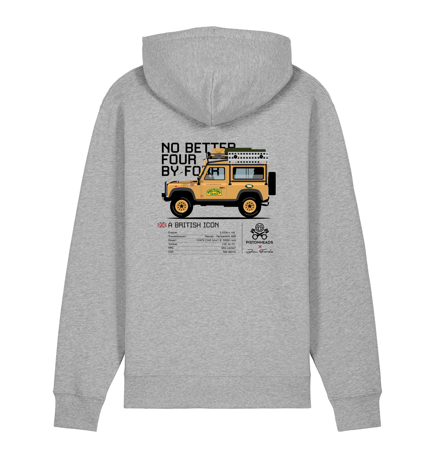 Heather Grey Printed Sweater Back