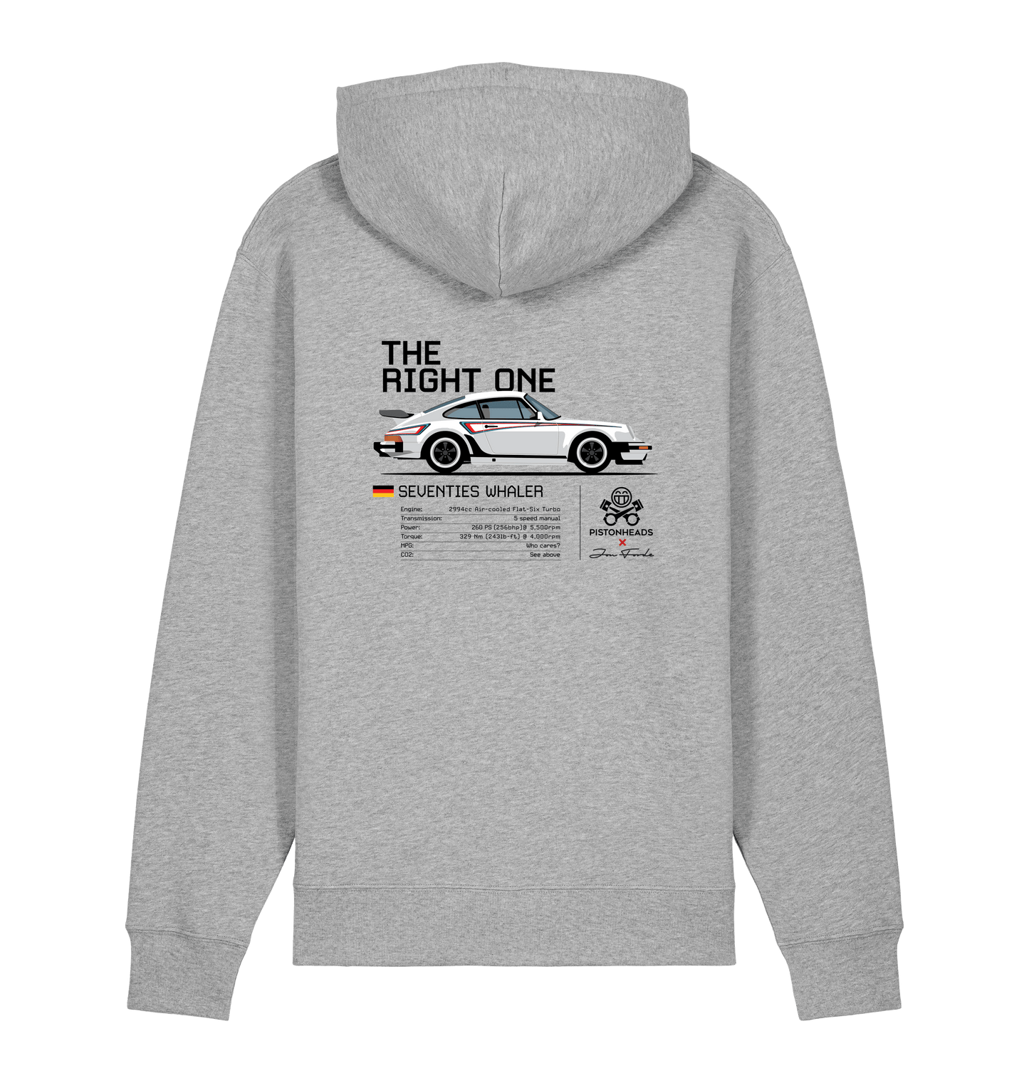 Heather Grey Printed Sweater Back