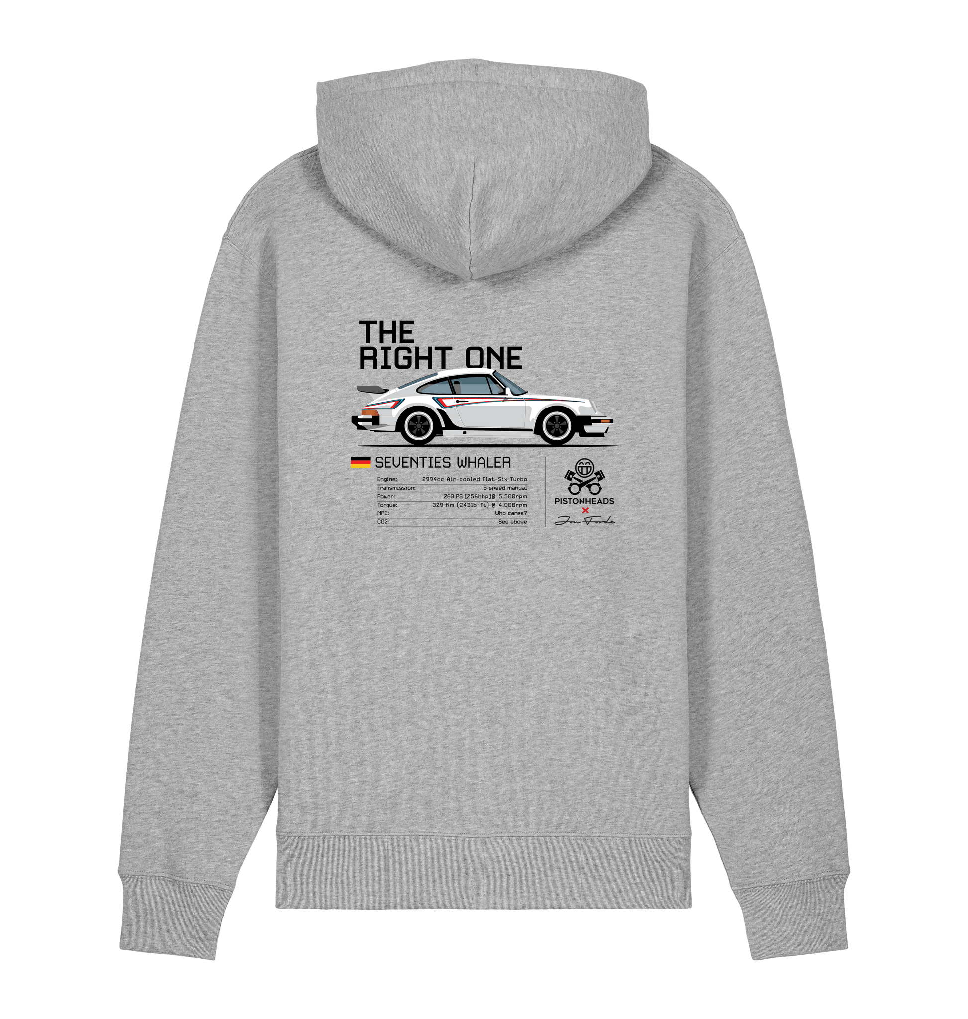 Heather Grey Printed Sweater Back