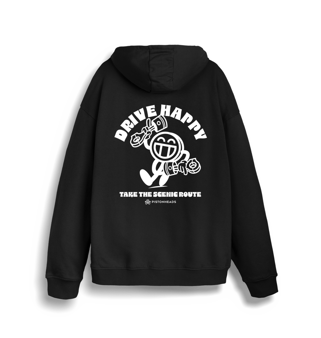 Black Printed Sweater Back