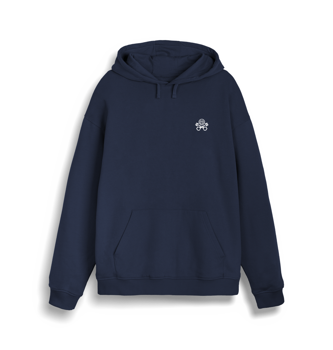 French Navy Printed Sweater Front