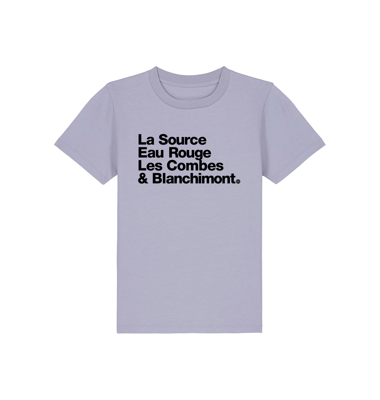 Lavender Printed Kids T-Shirt Front