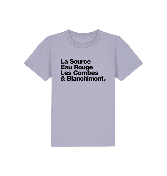 Lavender Printed Kids T-Shirt Front
