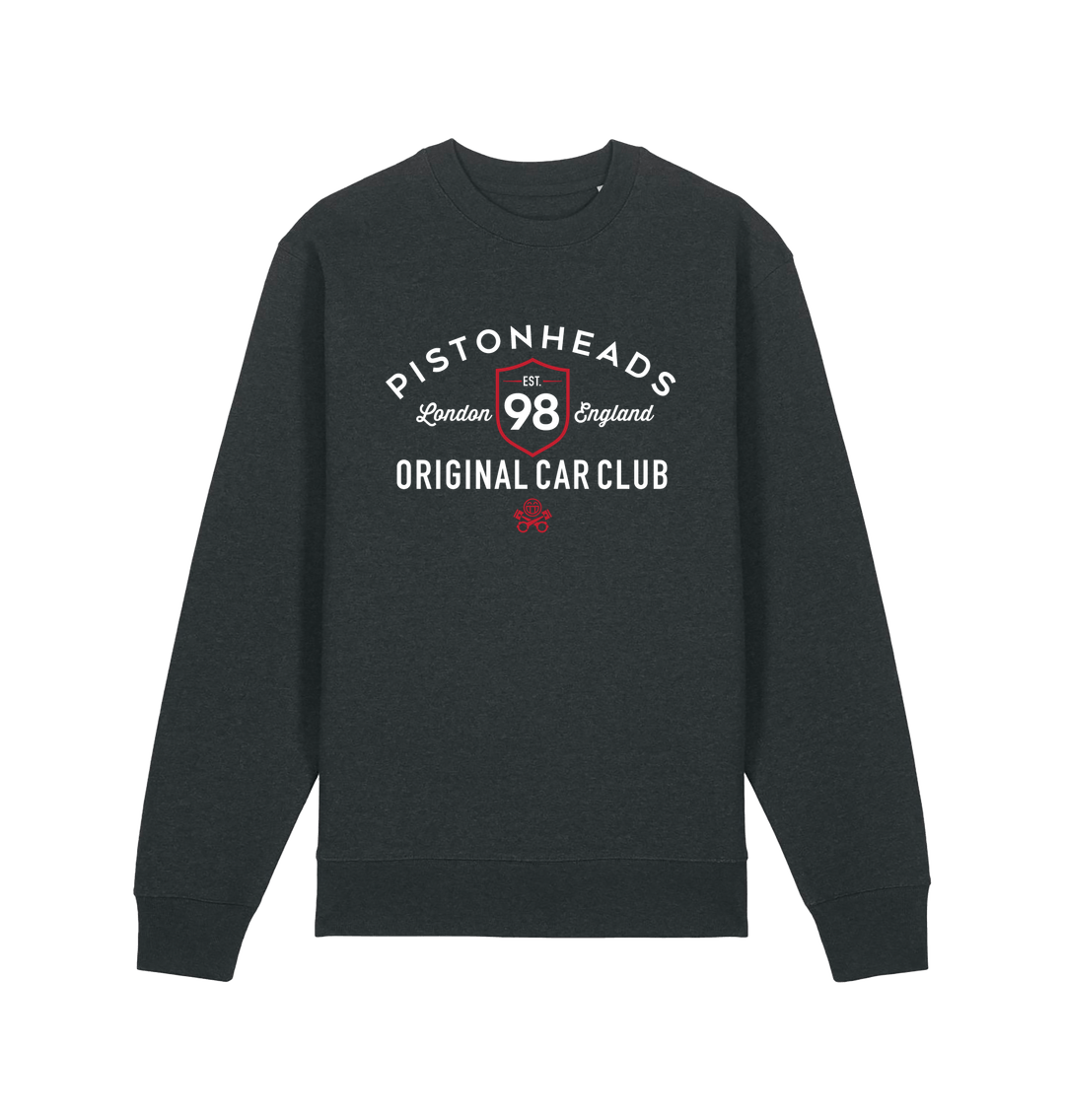 Dark Heather Grey Printed Sweater Front