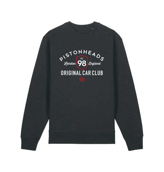 Dark Heather Grey Printed Sweater Front