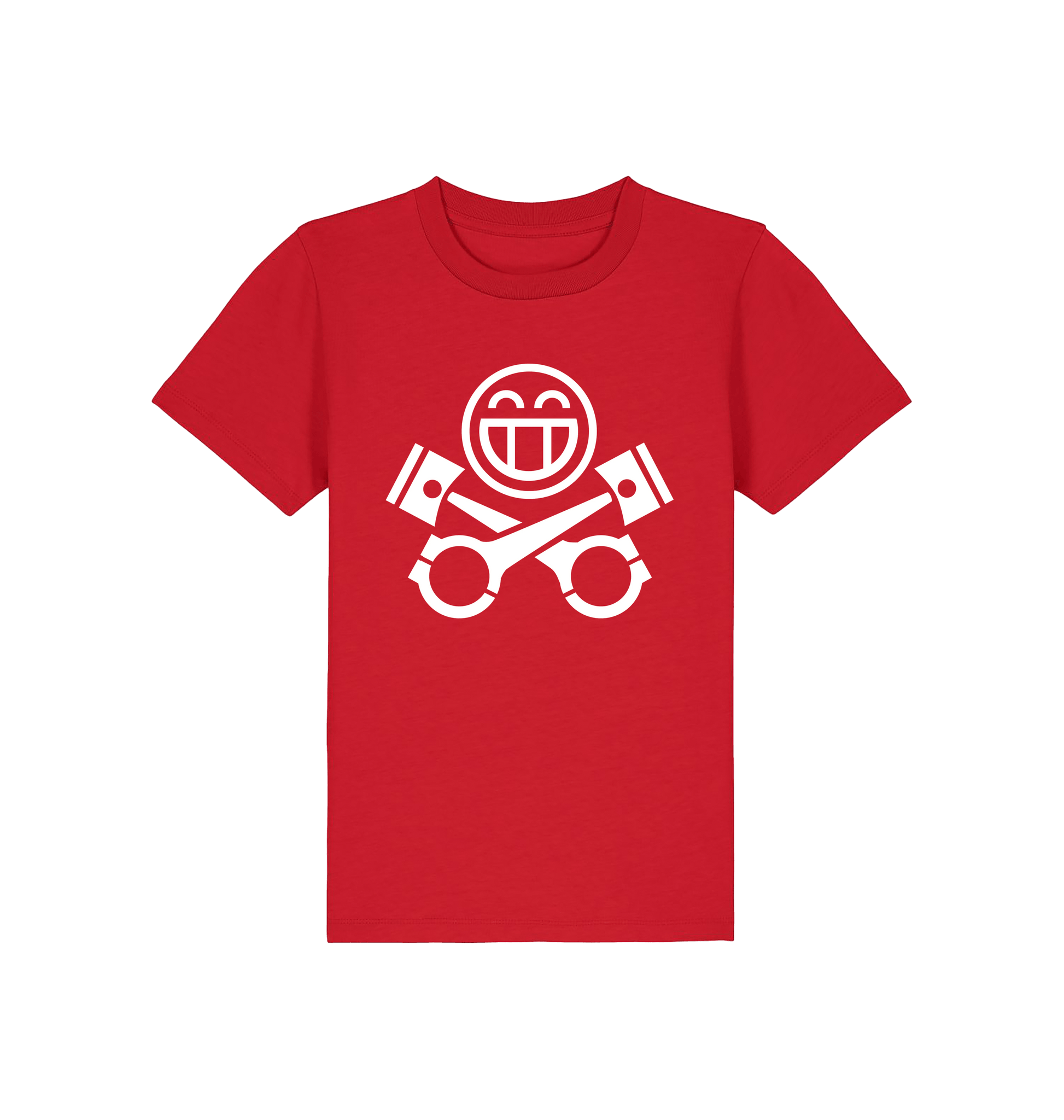 Red Printed Kids T-Shirt Front