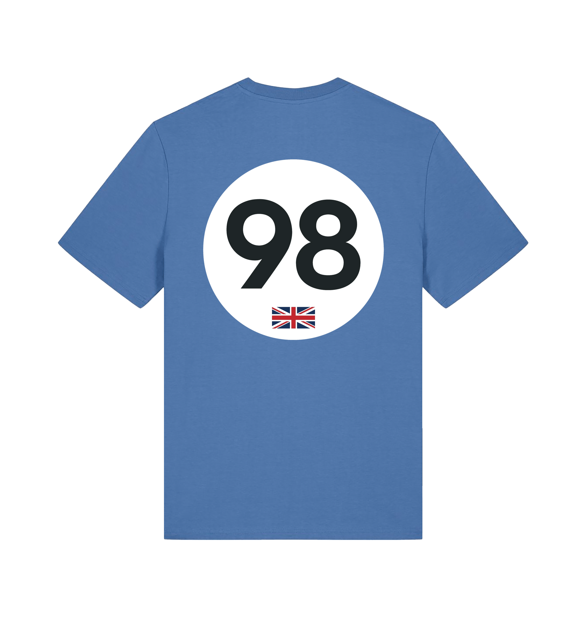 Bright Blue Printed T-shirt Back