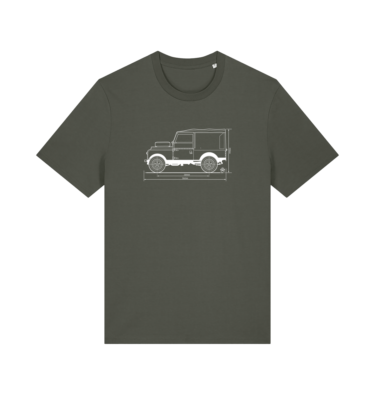 Khaki Printed T-shirt Front