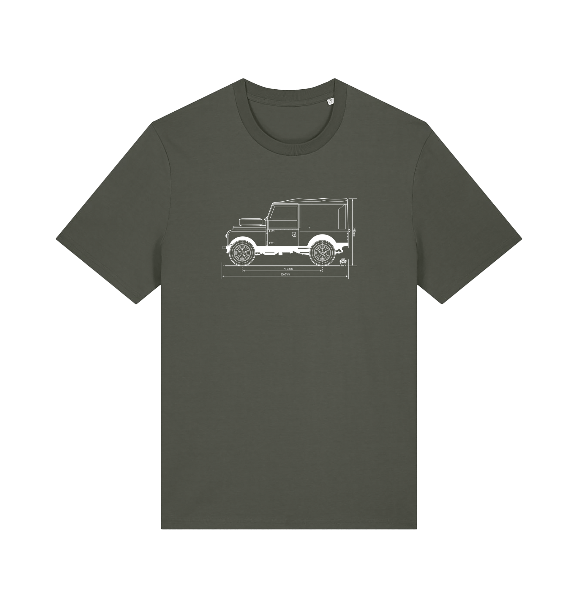 Khaki Printed T-shirt Front