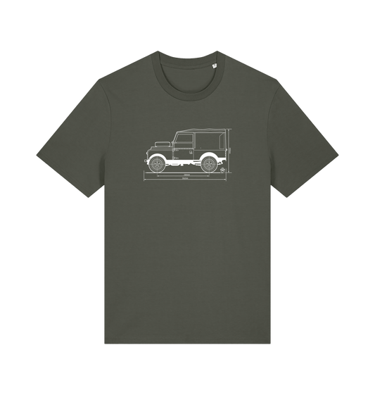 Khaki Printed T-shirt Front