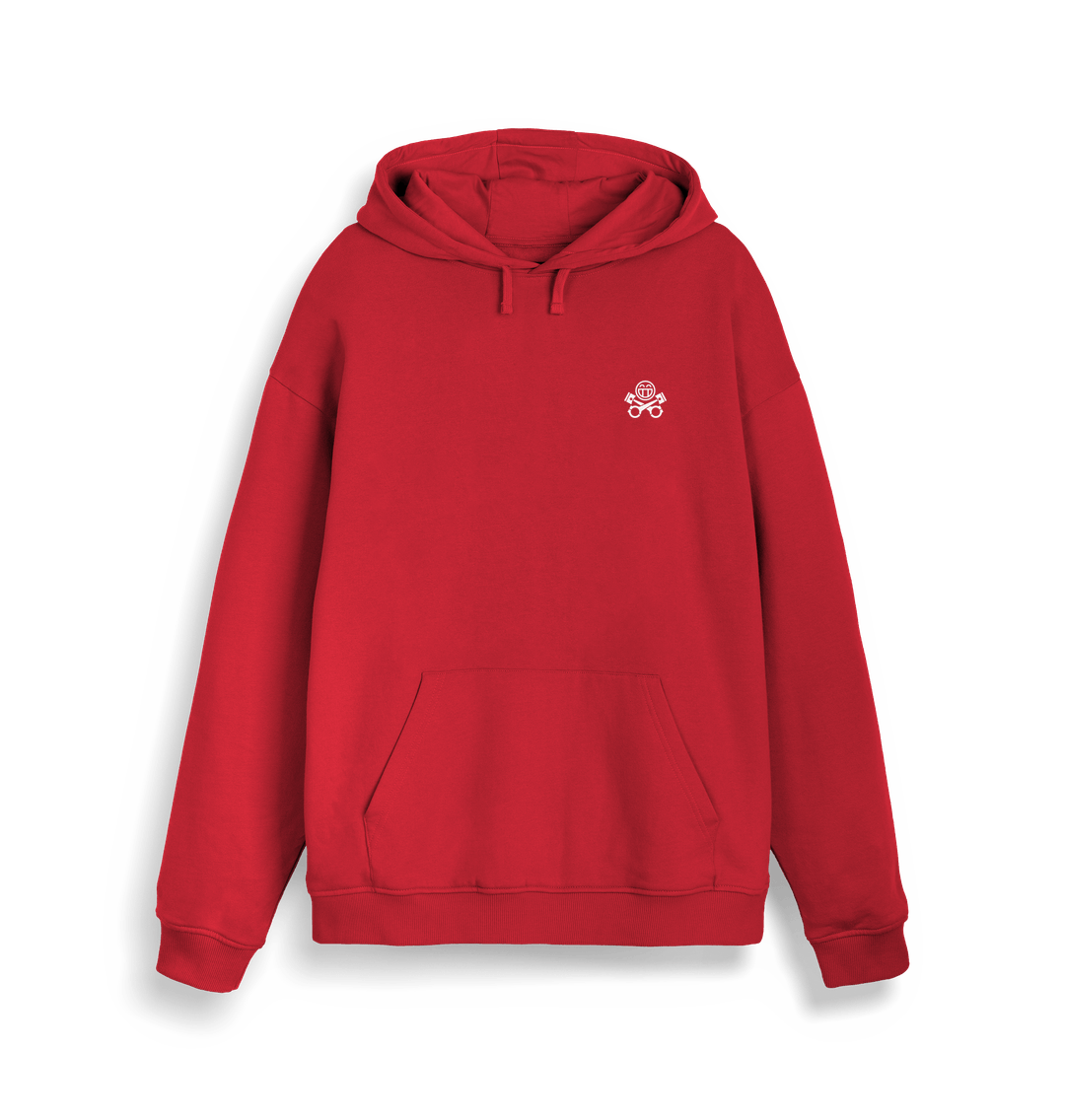 Red Printed Sweater Front