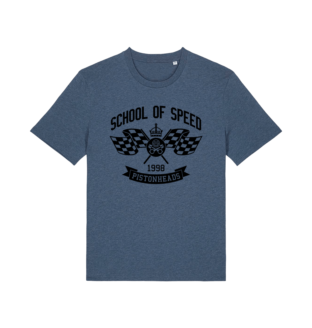 Dark Heather Blue Printed T-shirt Front