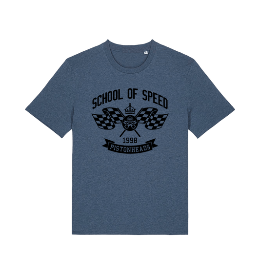 Dark Heather Blue Printed T-shirt Front