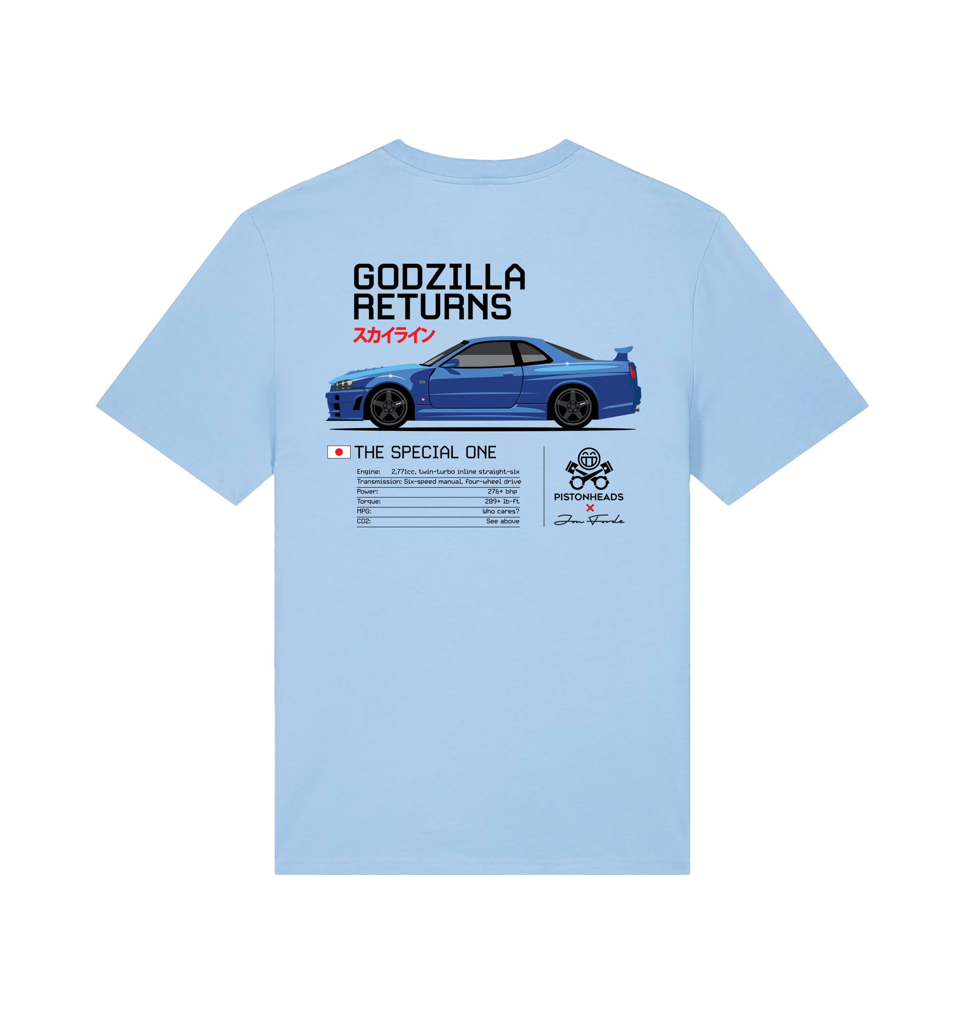 Blue Soul Printed T-shirt Back