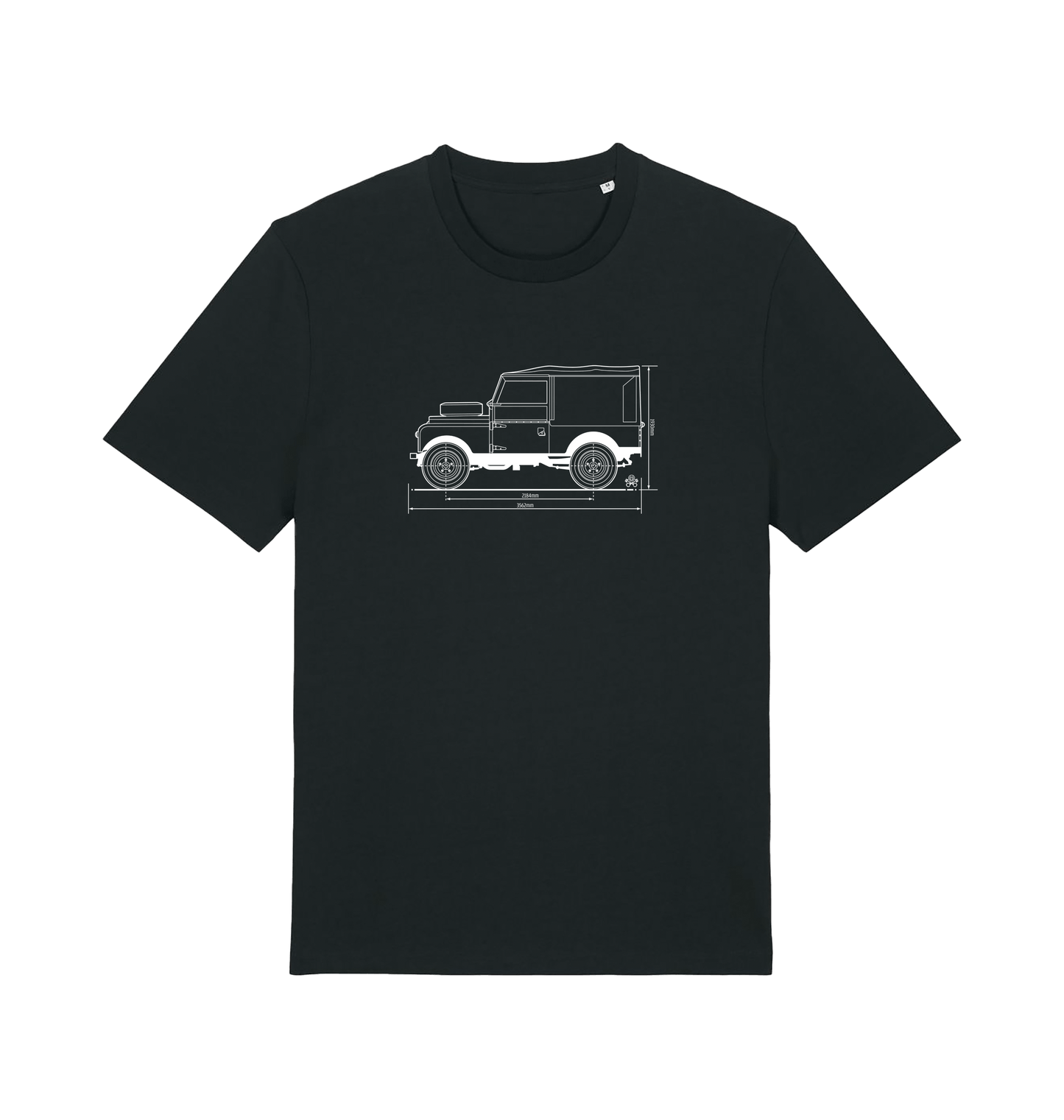 Black Printed T-shirt Front