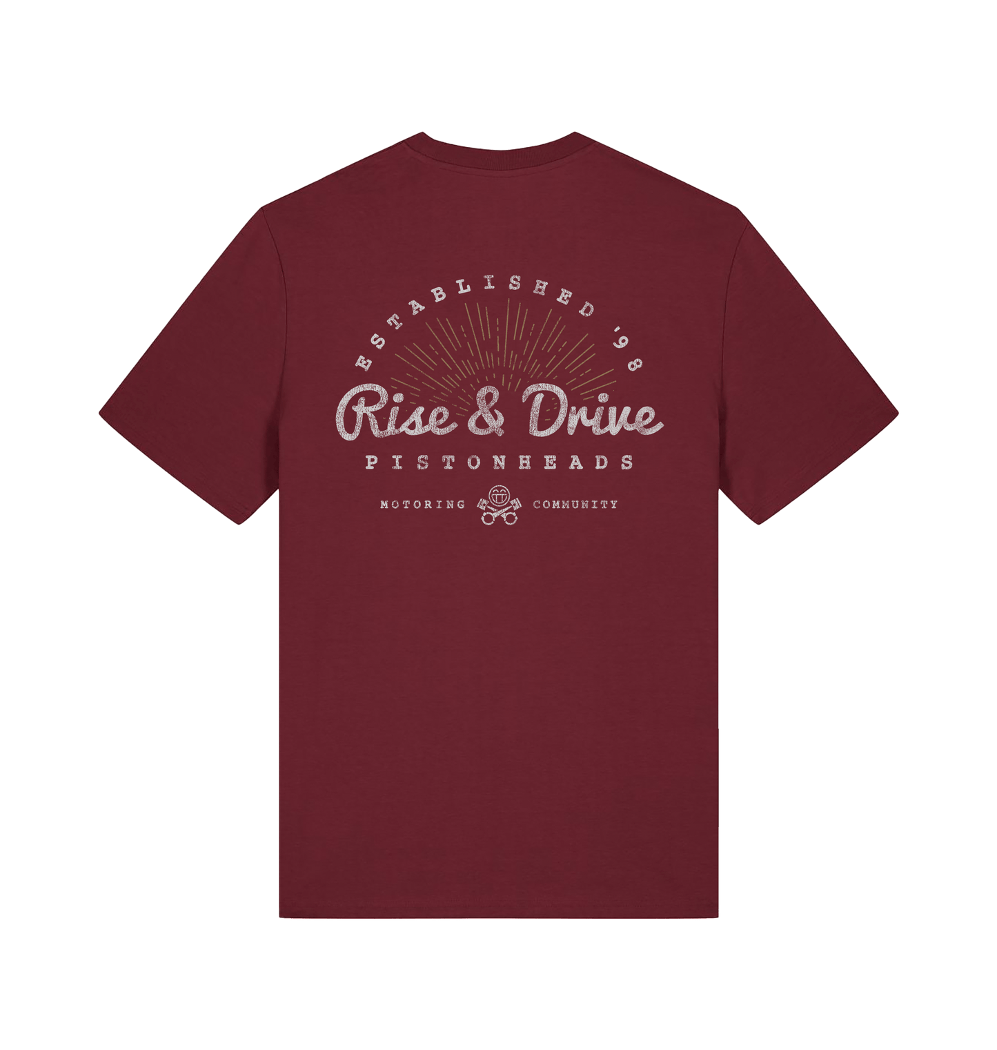 Burgundy Printed T-shirt Back