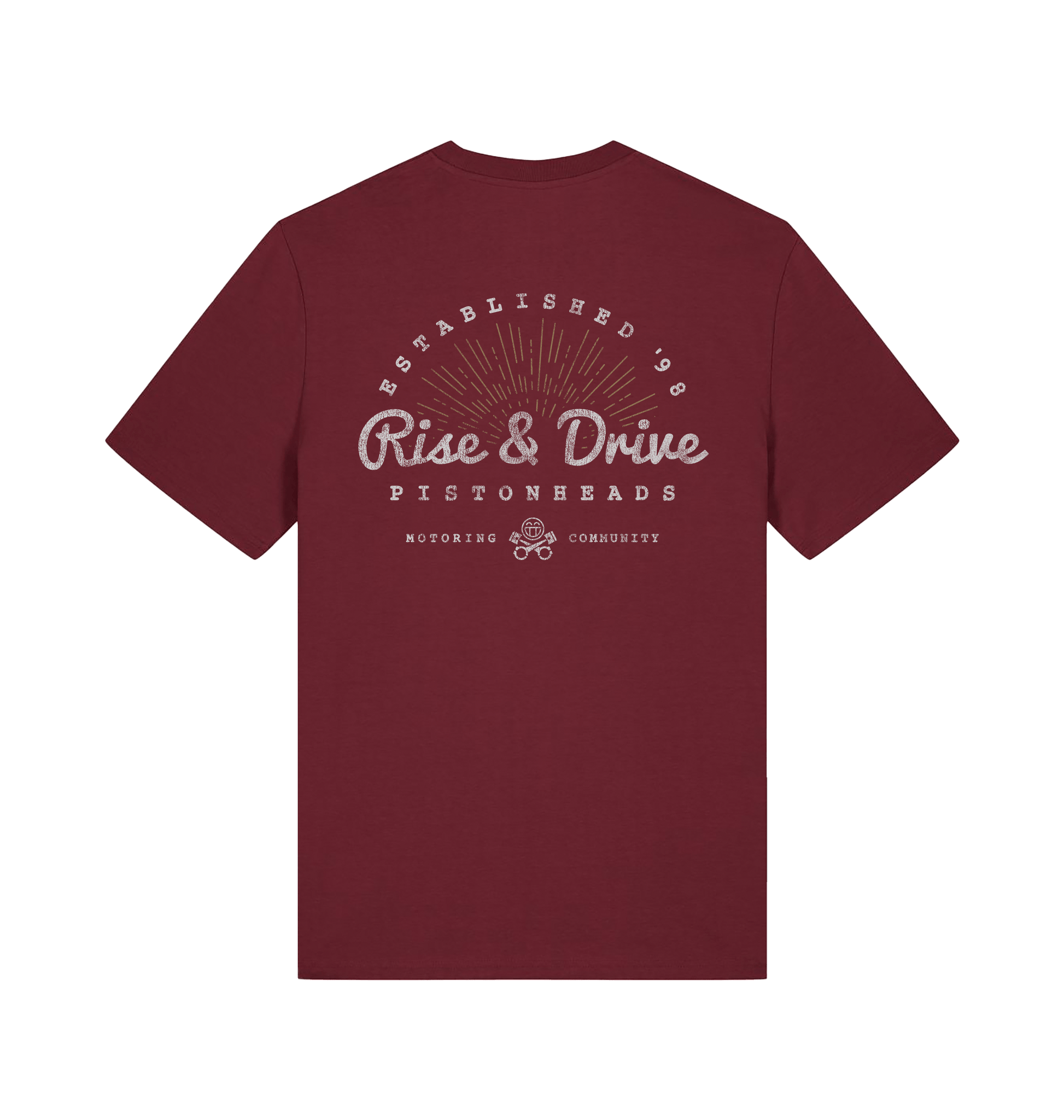 Burgundy Printed T-shirt Back