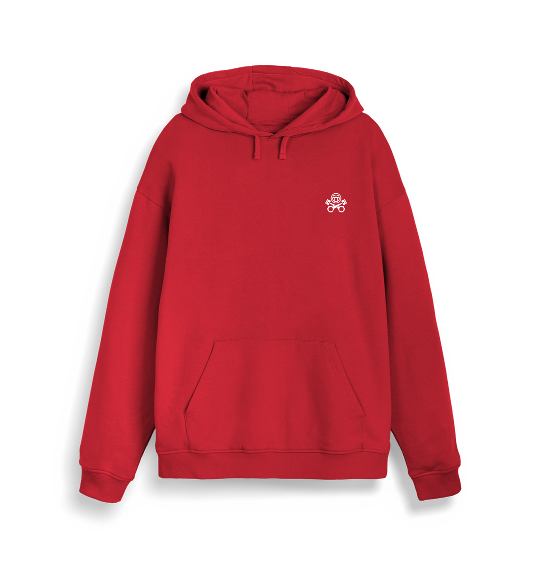 Red Printed Sweater Front